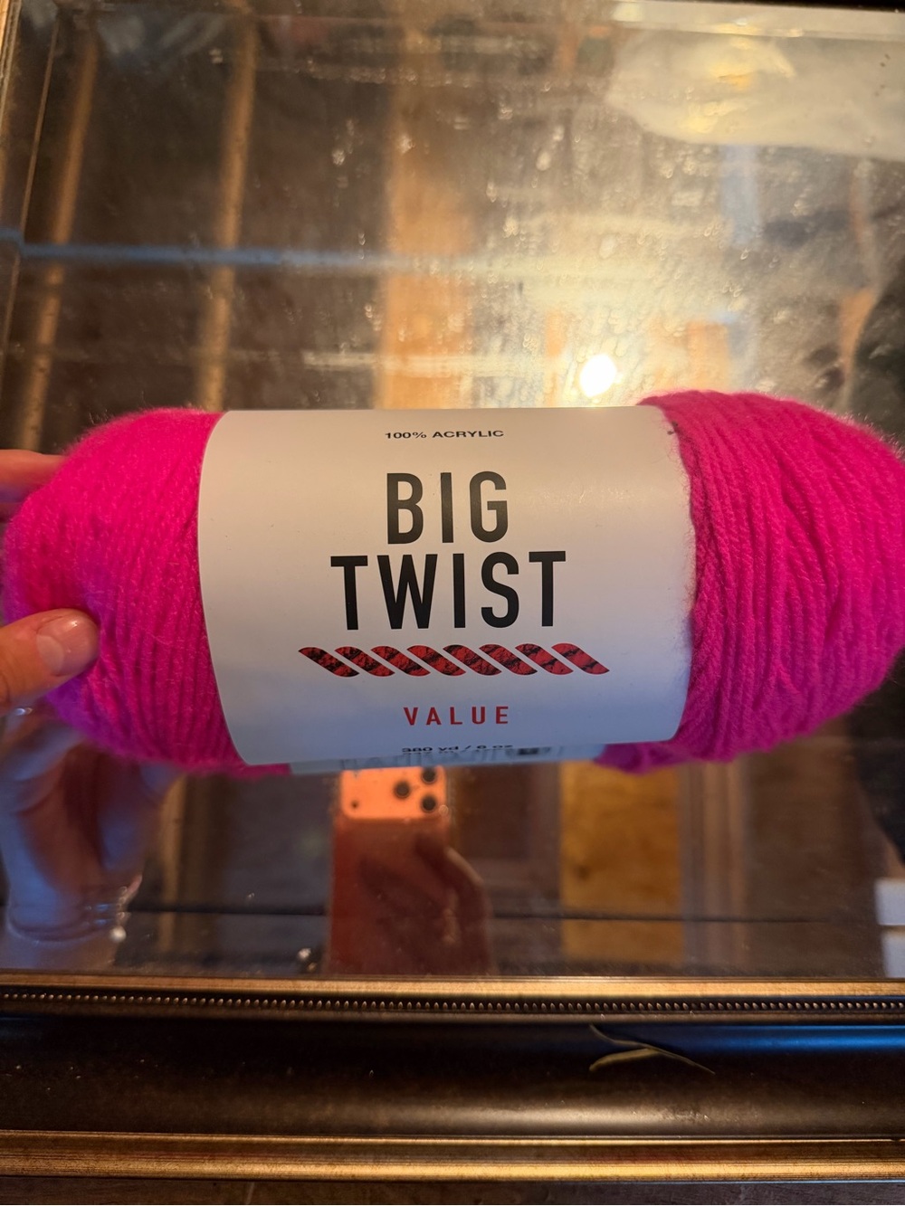 Big Twist Value Acrylic Yarn - Hot Pink